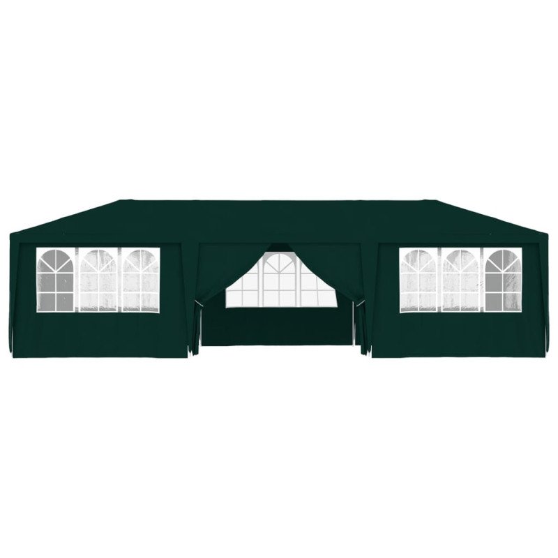 vidaXL Profesionálny párty stan+bočné steny 4x9 m, zelený 90 g/m²