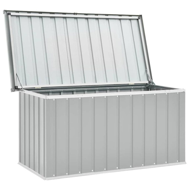 vidaXL Záhradný úložný box sivý 129x67x65 cm