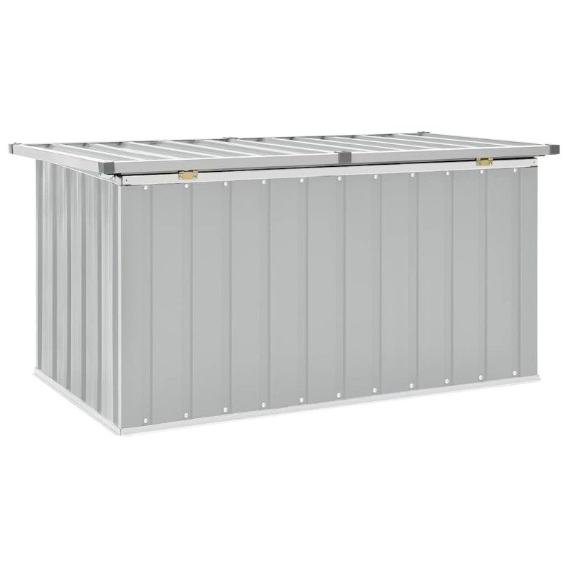 vidaXL Záhradný úložný box sivý 129x67x65 cm
