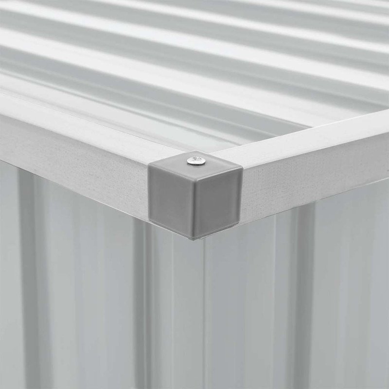 vidaXL Záhradný úložný box sivý 129x67x65 cm