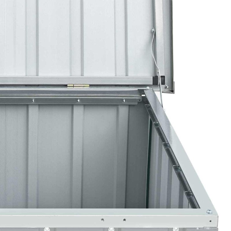 vidaXL Záhradný úložný box sivý 129x67x65 cm
