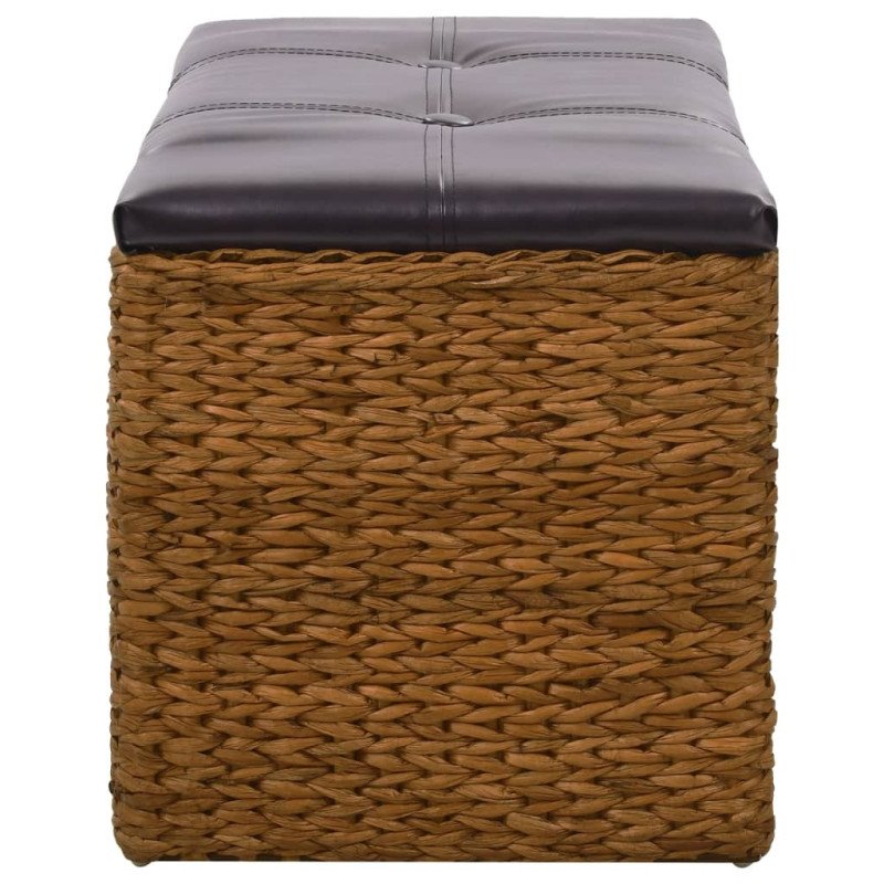vidaXL Lavica s 2 košíkmi z morskej trávy 71x40x42 cm hnedá