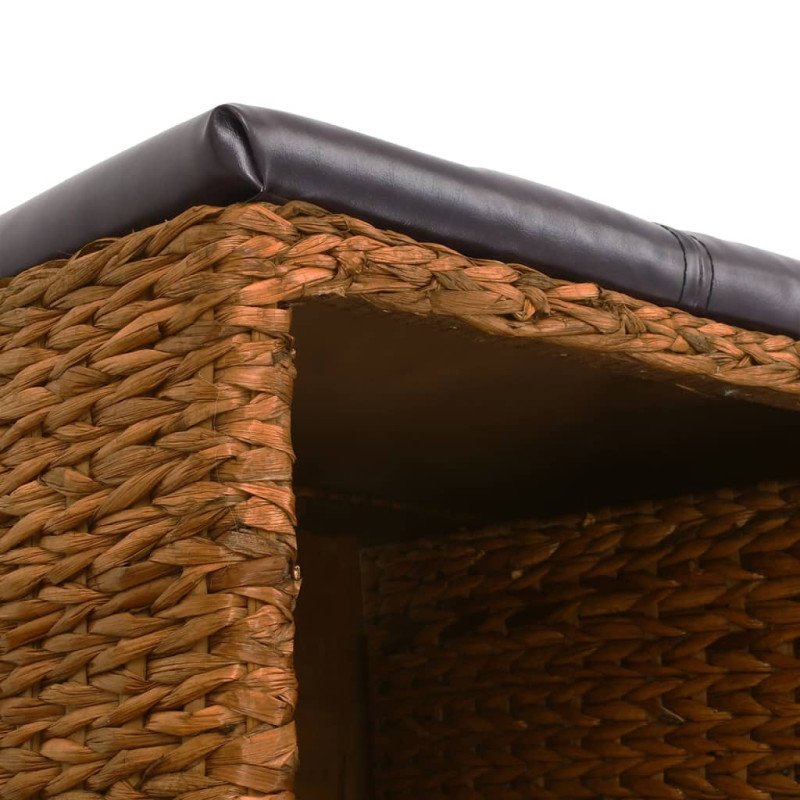 vidaXL Lavica s 2 košíkmi z morskej trávy 71x40x42 cm hnedá
