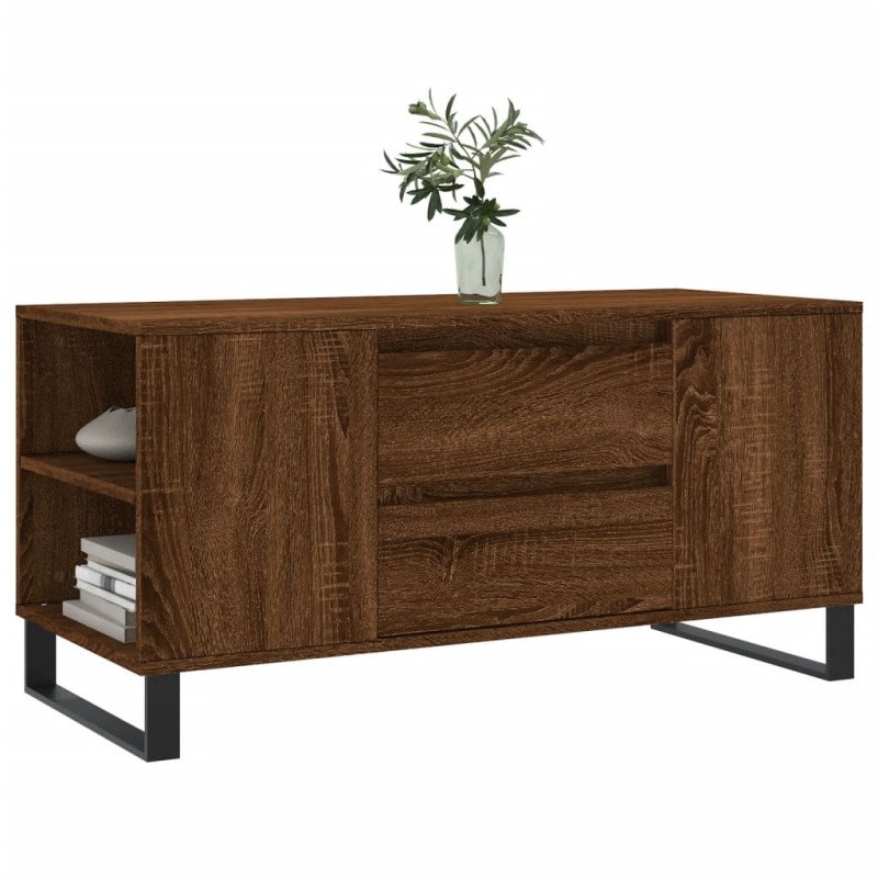 vidaXL Konferenčný stolík hnedý dub 102x44,5x50 cm kompozitné drevo