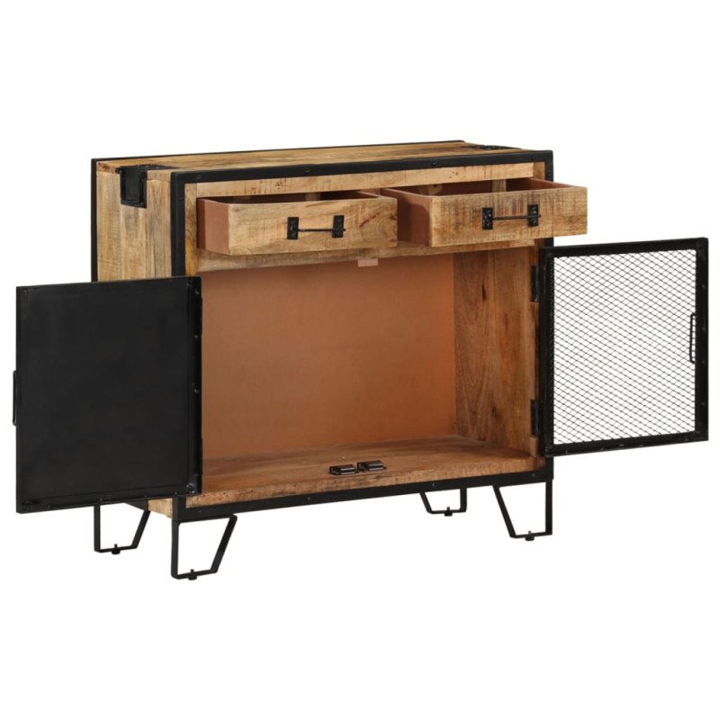 vidaXL Komoda 80x31x71 cm surový mangovníkový masív