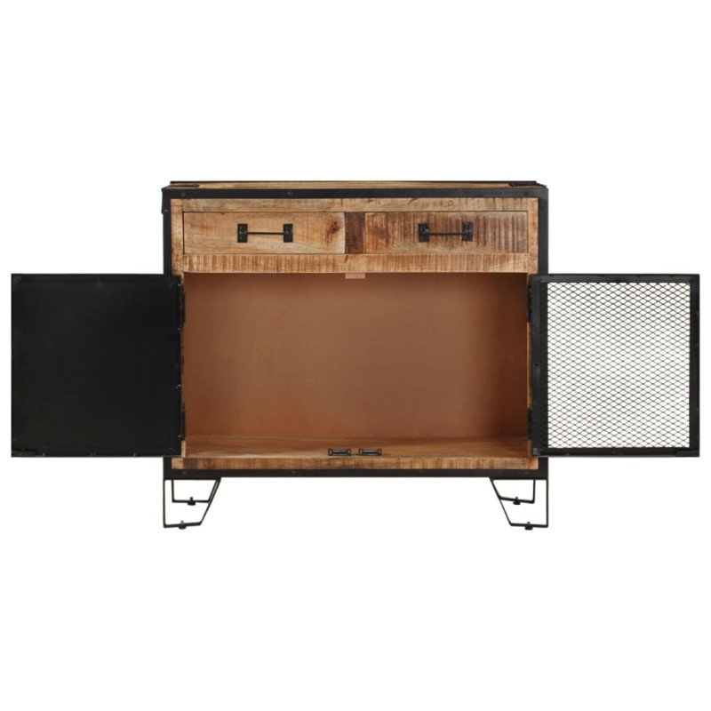 vidaXL Komoda 80x31x71 cm surový mangovníkový masív