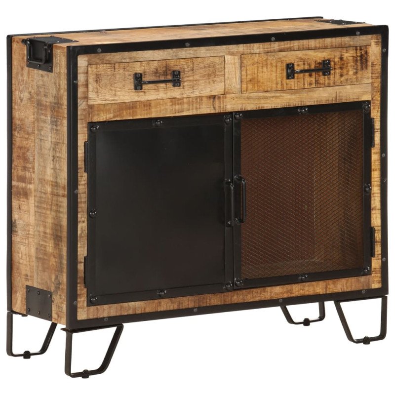 vidaXL Komoda 80x31x71 cm surový mangovníkový masív
