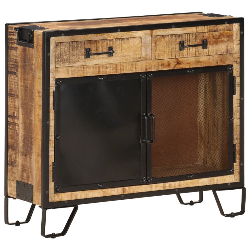 vidaXL Komoda 80x31x71 cm surový mangovníkový masív