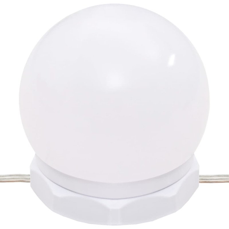 vidaXL Toaletný stolík s LED biely 86,5x35x136 cm