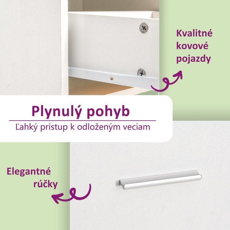 vidaXL Toaletný stolík s LED biely 86,5x35x136 cm