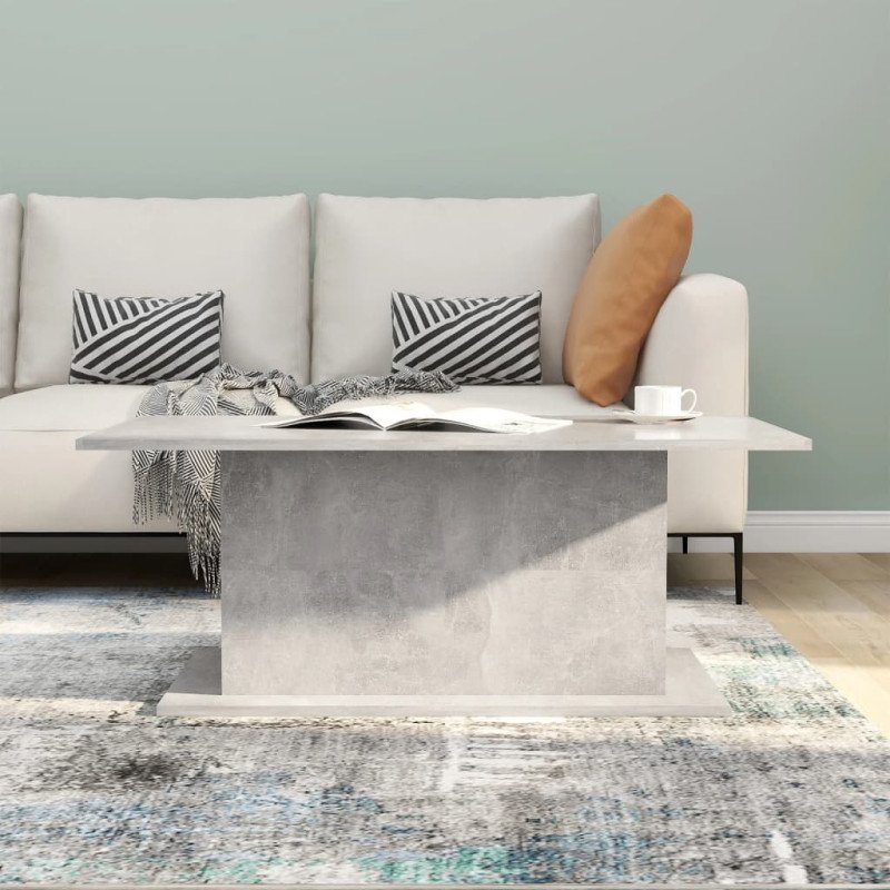 vidaXL Konferenčný stolík betónový sivý 102x55,5x40 cm drevotrieska