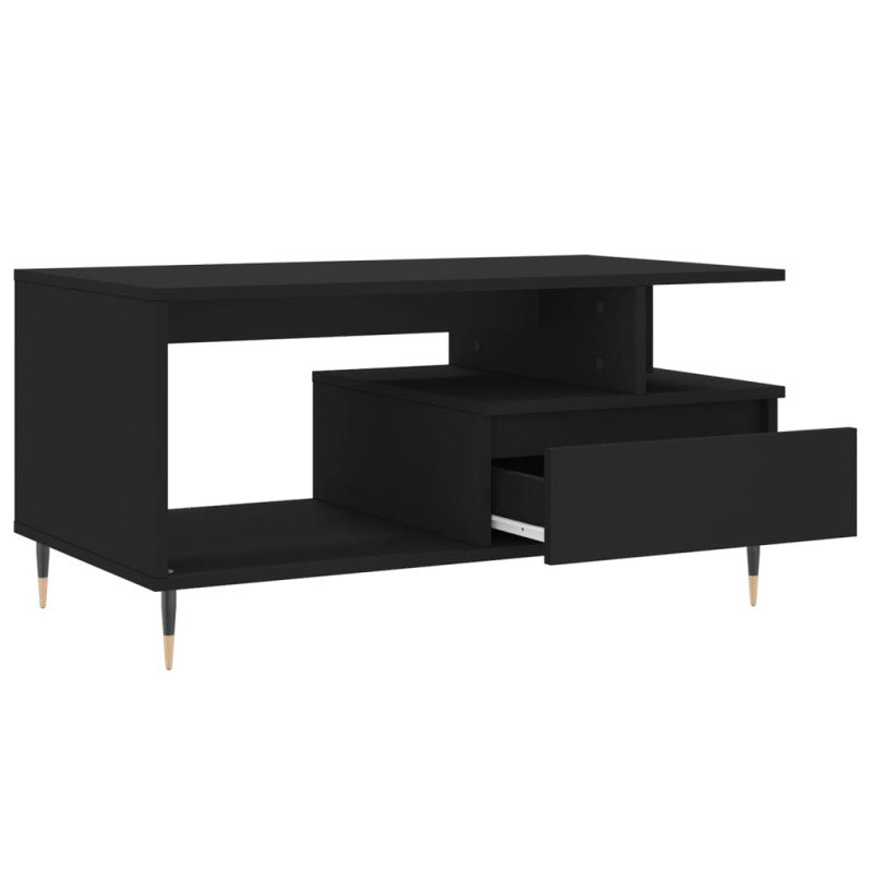 vidaXL Konferenčný stolík čierny 90x49x45 cm spracované drevo
