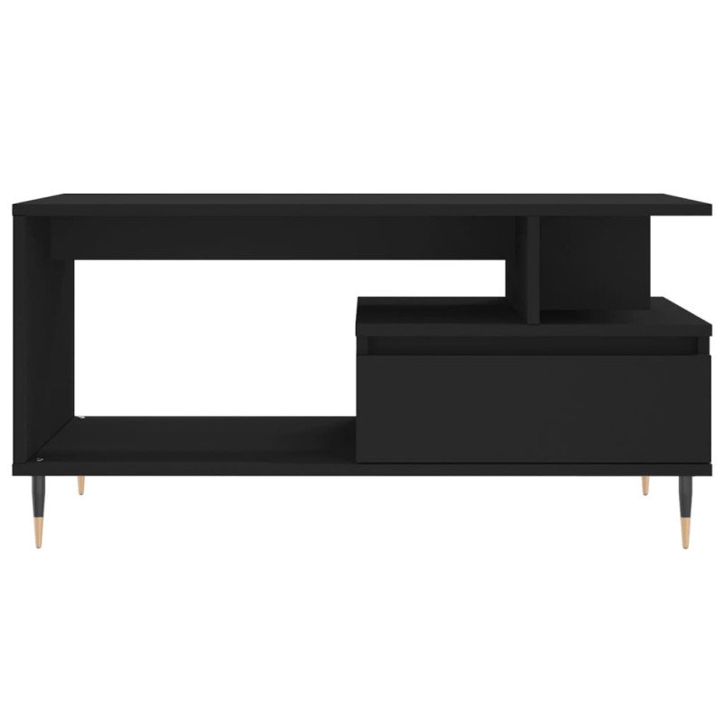 vidaXL Konferenčný stolík čierny 90x49x45 cm spracované drevo