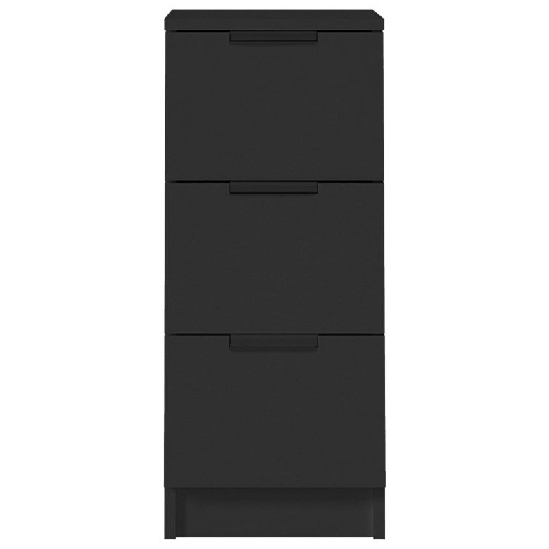 vidaXL Komody čierne 2 ks 30x30x70 cm kompozitné drevo