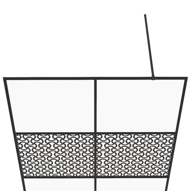 vidaXL Sprchová zástena z priehľadného ESG skla 140x195 cm čierna