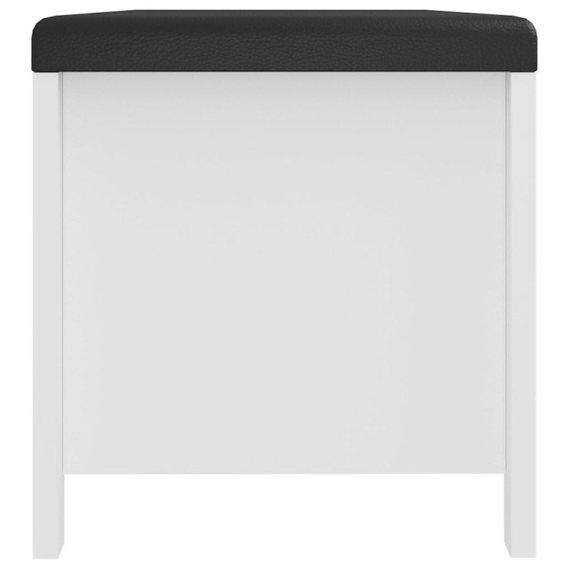 vidaXL Úložný box s vankúšom biely 105x40x45 cm drevotrieska 