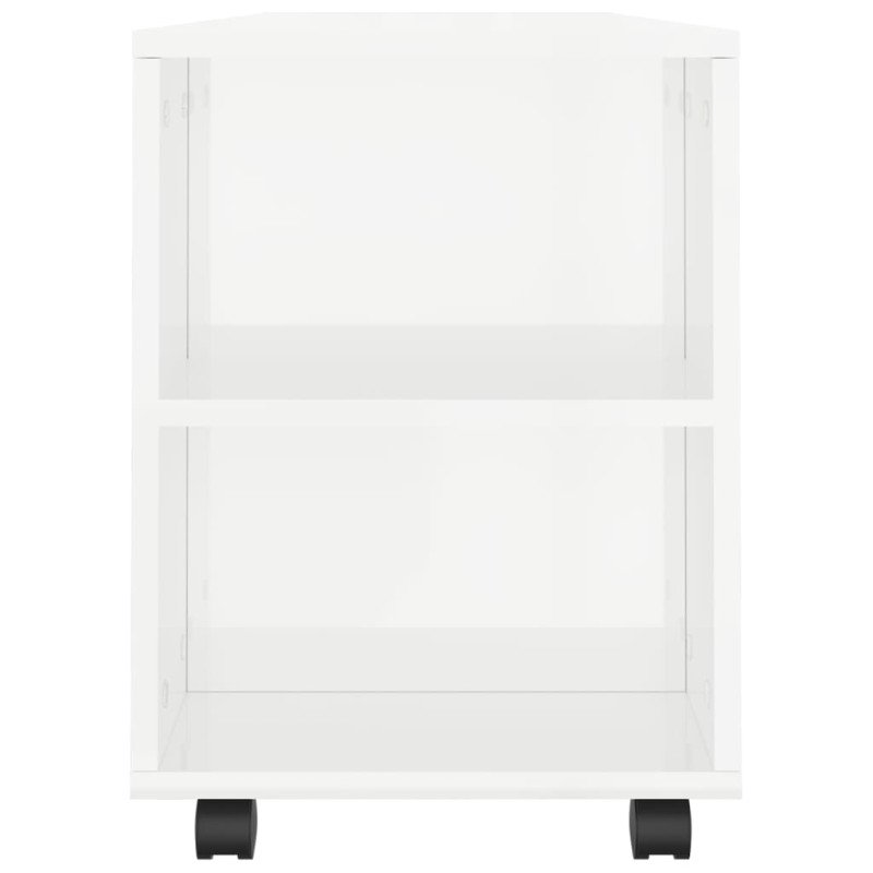 vidaXL TV skrinka lesklá biela 102x34,5x43 cm kompozitné drevo
