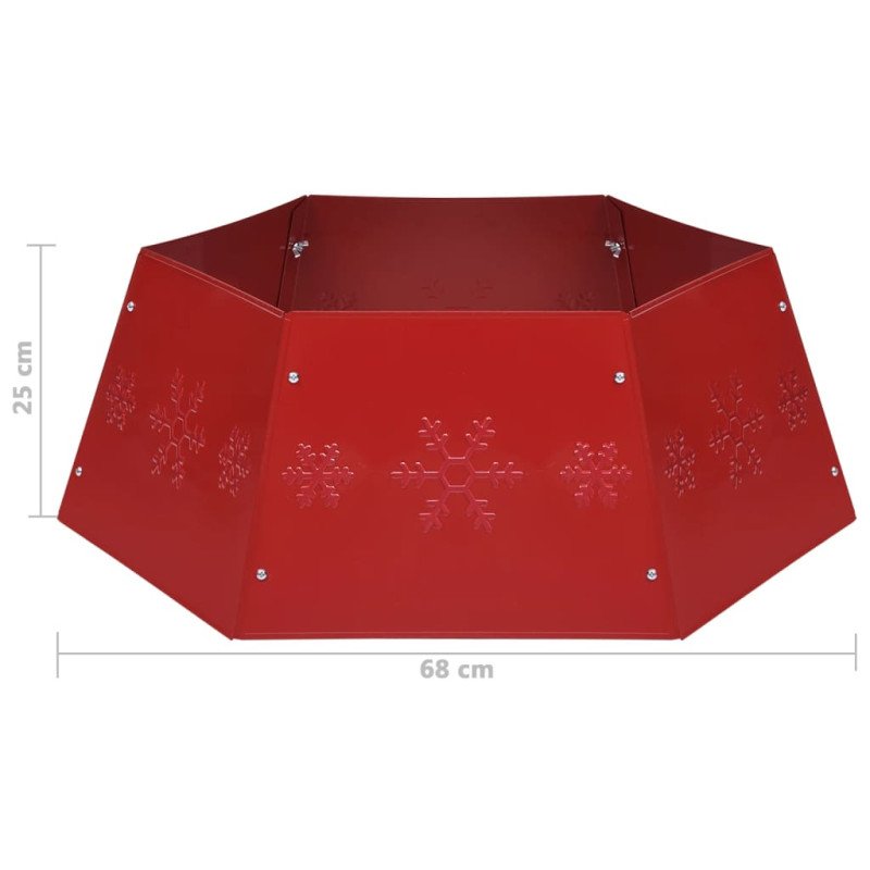 vidaXL Spodný kryt na vianočný stromček červený Ø 68x25 cm