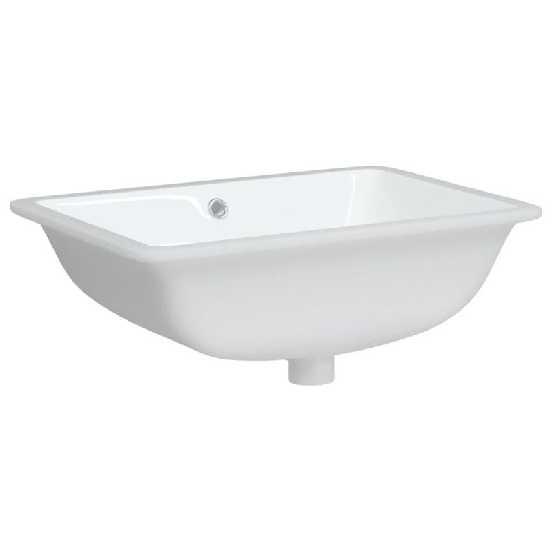 vidaXL Kúpeľňové umývadlo biele 55,5x37,5x19 cm obdĺžnikové keramické