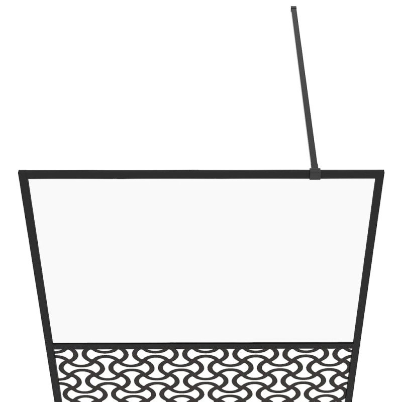 vidaXL Sprchová zástena s priehľadným ESG sklom 100x195 cm čierna