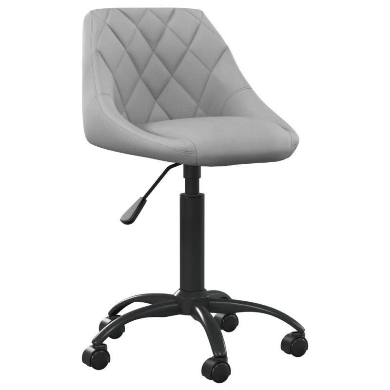 vidaXL Jedálenská stolička bledosivá zamatová