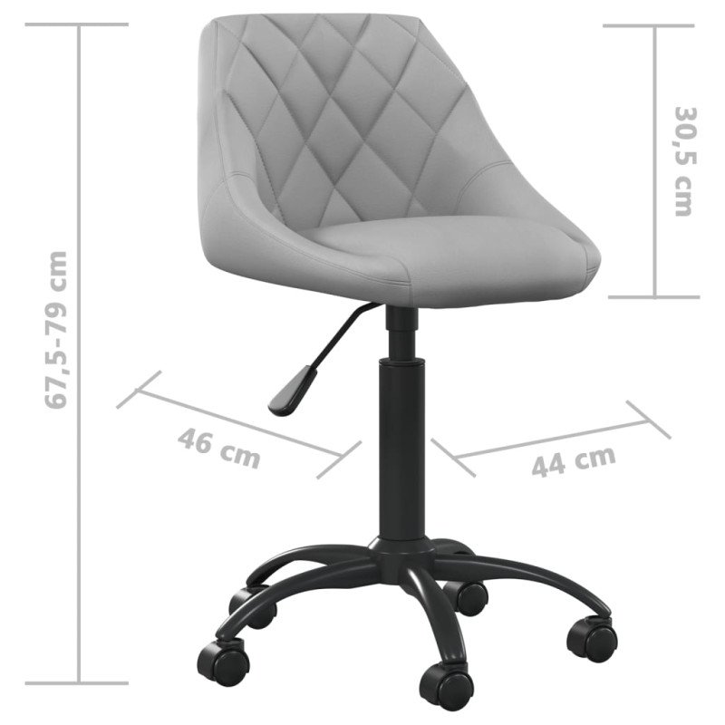 vidaXL Jedálenská stolička bledosivá zamatová