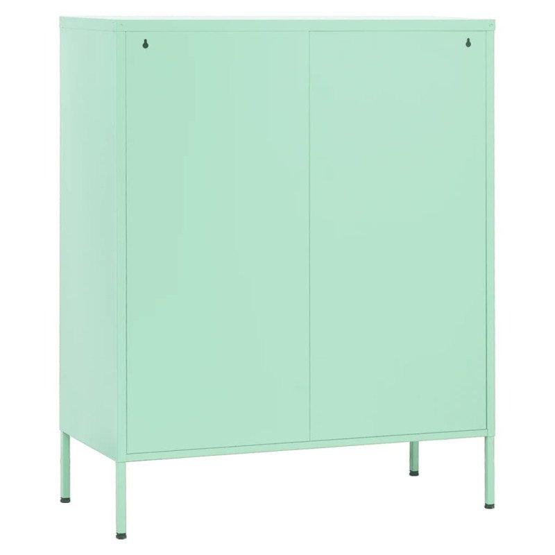 vidaXL Úložná skrinka mätovo zelená 80x35x101,5 cm oceľ