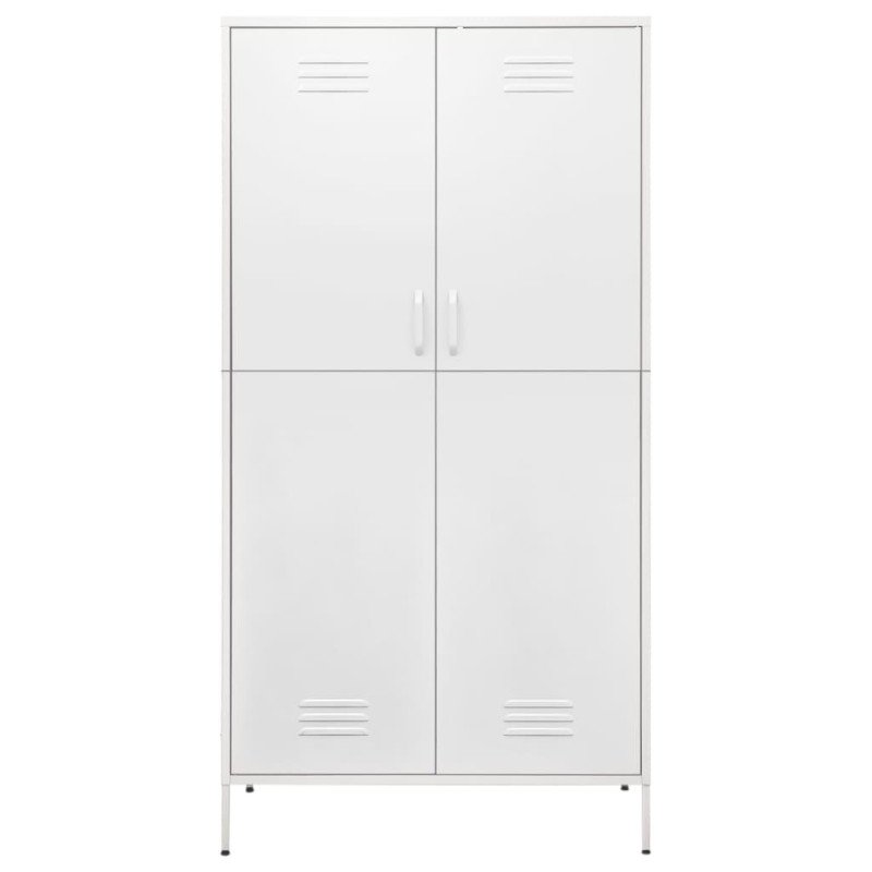vidaXL Skriňa biela 90x50x180 cm oceľová