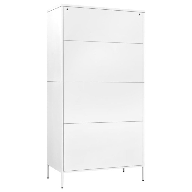 vidaXL Skriňa biela 90x50x180 cm oceľová