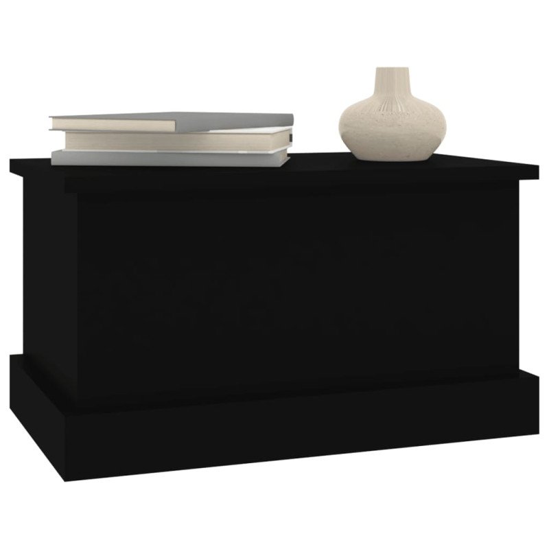 vidaXL Úložný box čierny 50x30x28 cm spracované drevo