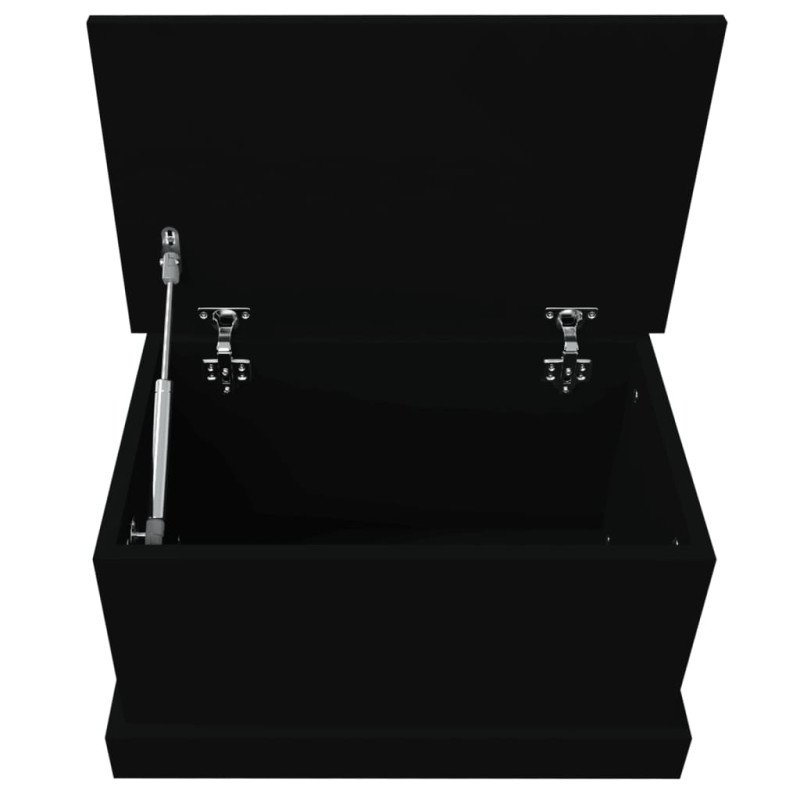 vidaXL Úložný box čierny 50x30x28 cm spracované drevo