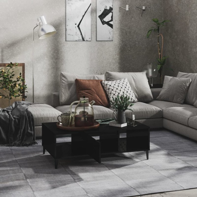vidaXL Konferenčný stolík lesklý čierny 103,5x60x35 cm drevotrieska