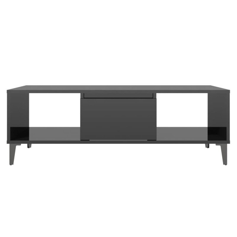 vidaXL Konferenčný stolík lesklý čierny 103,5x60x35 cm drevotrieska