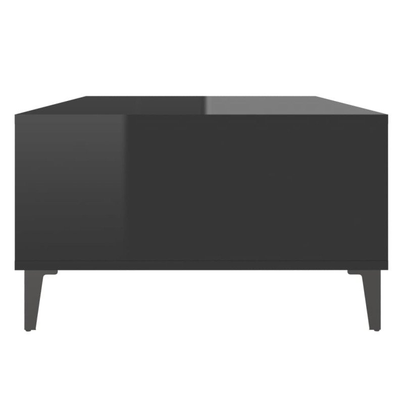 vidaXL Konferenčný stolík lesklý čierny 103,5x60x35 cm drevotrieska