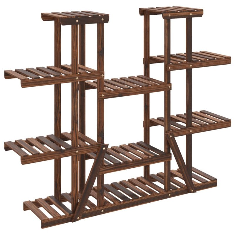 vidaXL Stojan na kvetiny 110x25x110,5 cm masívna jedľa