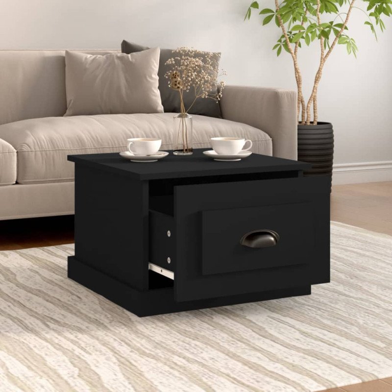vidaXL Konferenčný stolík čierny 50x50x35 cm spracované drevo