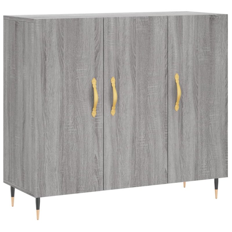 vidaXL Komoda sivý dub sonoma 90x34x80 cm kompozitné drevo