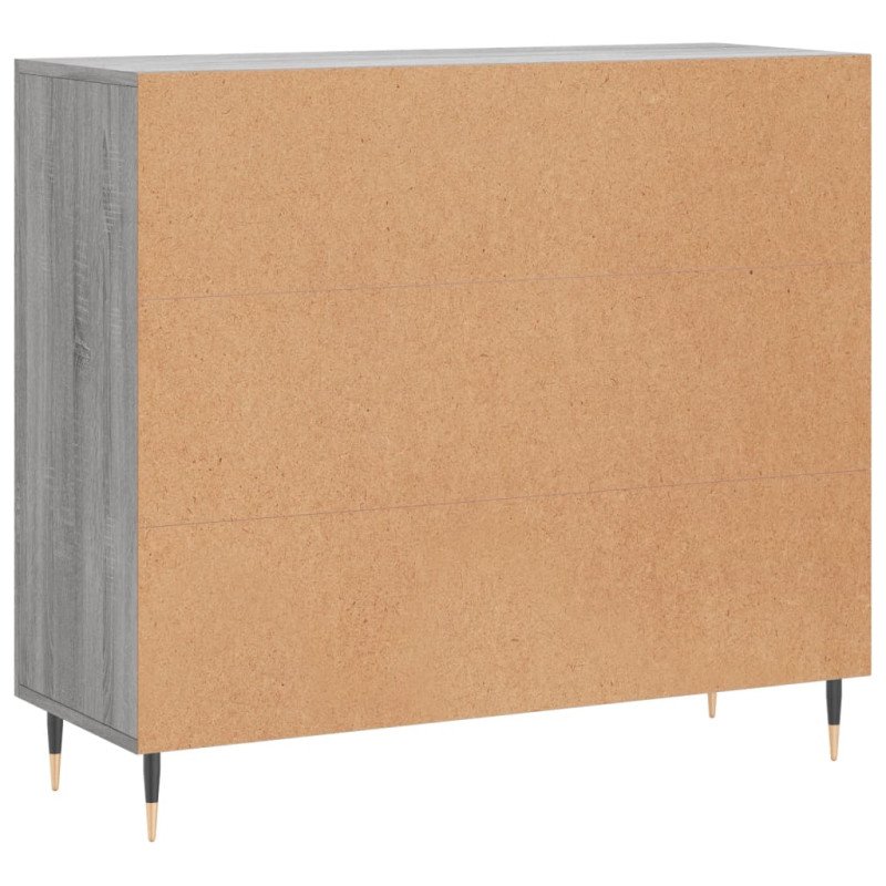vidaXL Komoda sivý dub sonoma 90x34x80 cm kompozitné drevo