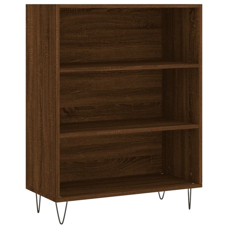 vidaXL Knižnica hnedý dub 69,5x32,5x90 cm kompozitné drevo