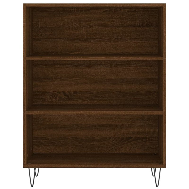 vidaXL Knižnica hnedý dub 69,5x32,5x90 cm kompozitné drevo