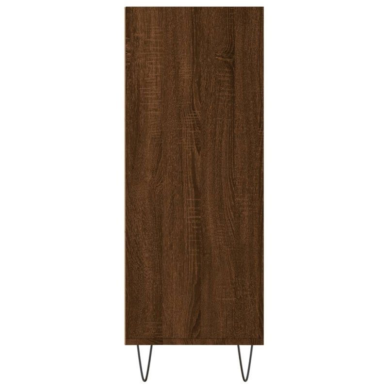 vidaXL Knižnica hnedý dub 69,5x32,5x90 cm kompozitné drevo