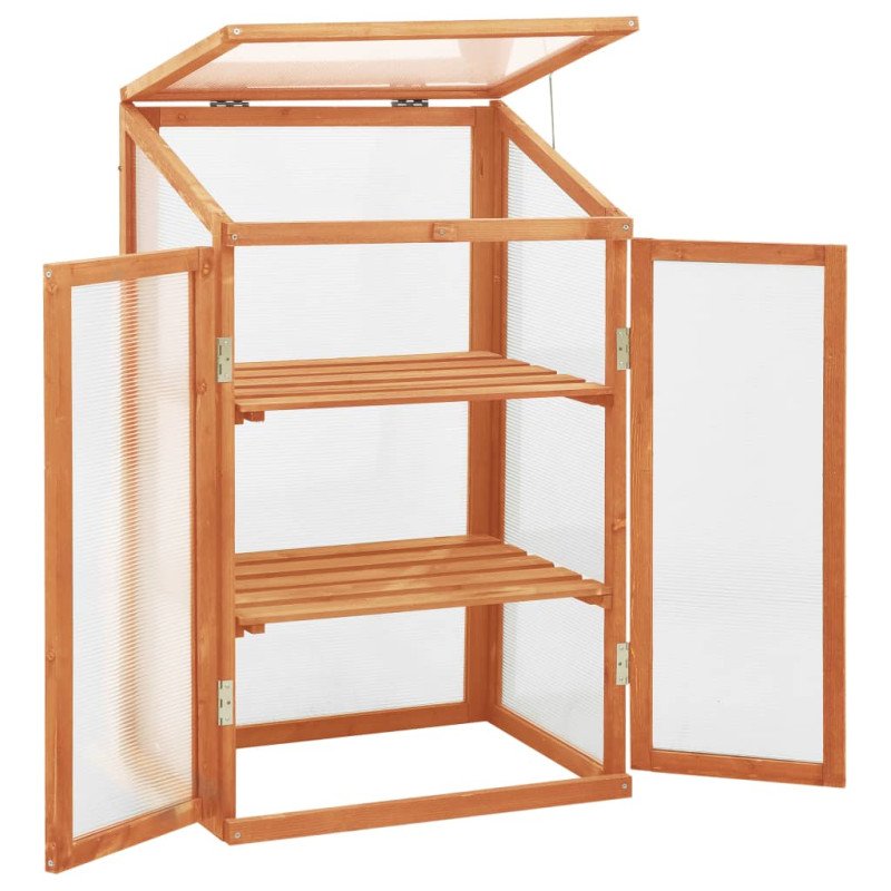 vidaXL Skleník 60x45x100 cm jedľové drevo
