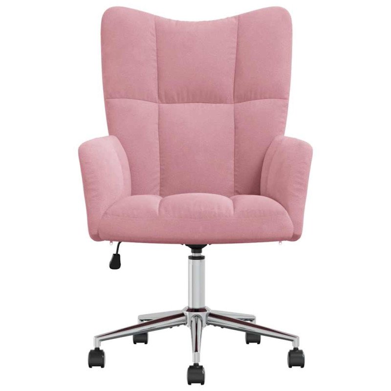 vidaXL Relaxačné kreslo ružové zamat