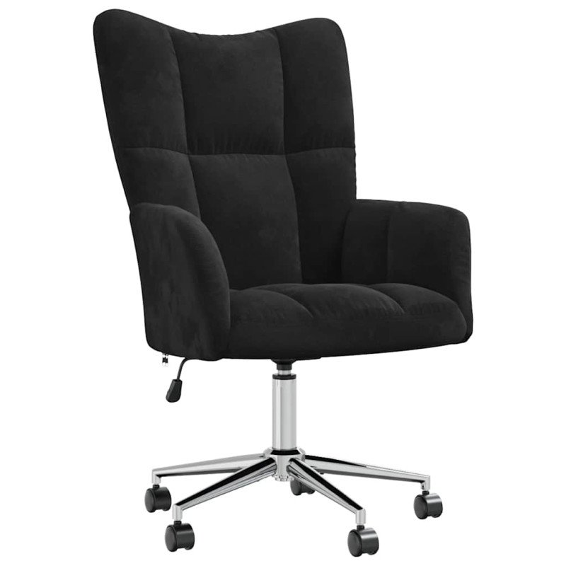 vidaXL Relaxačné kreslo čierne zamat