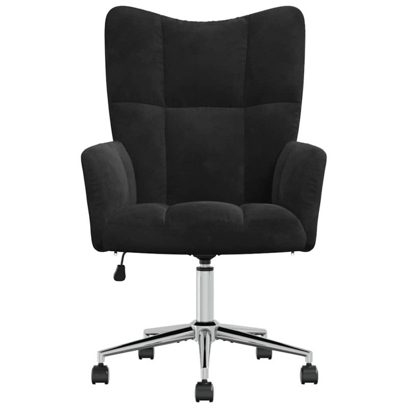 vidaXL Relaxačné kreslo čierne zamat