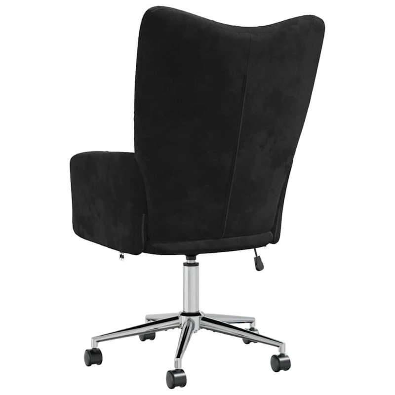 vidaXL Relaxačné kreslo čierne zamat