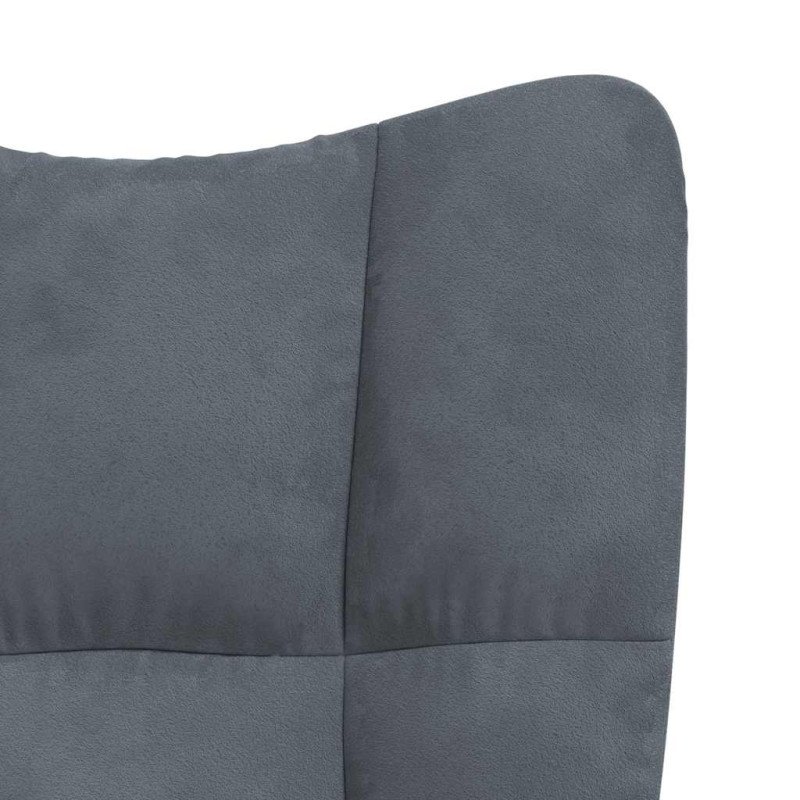vidaXL Relaxačné kreslo tmavosivé zamat