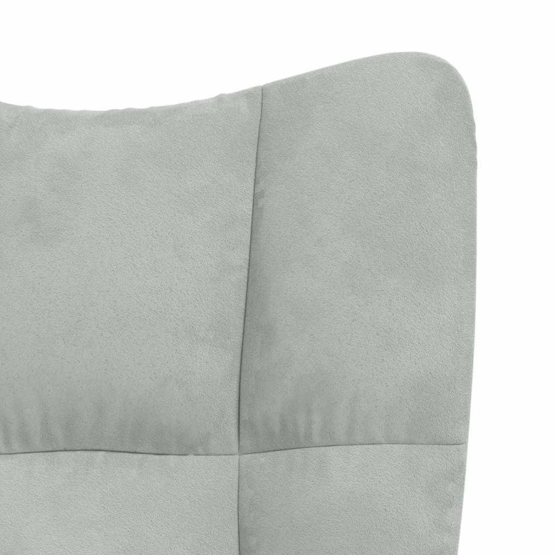 vidaXL Relaxačné kreslo bledosivé zamat