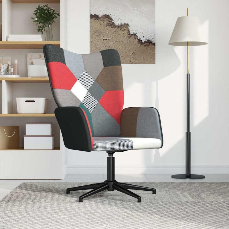 vidaXL Relaxačné kreslo patchwork látka