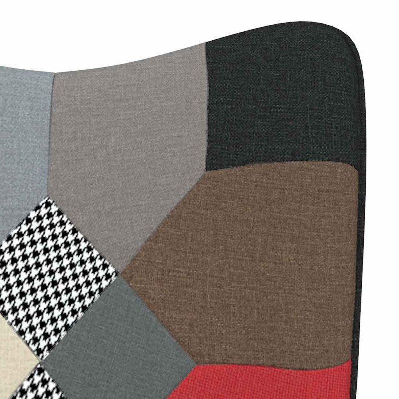 vidaXL Relaxačné kreslo s podnožkou vzor patchwork látkové